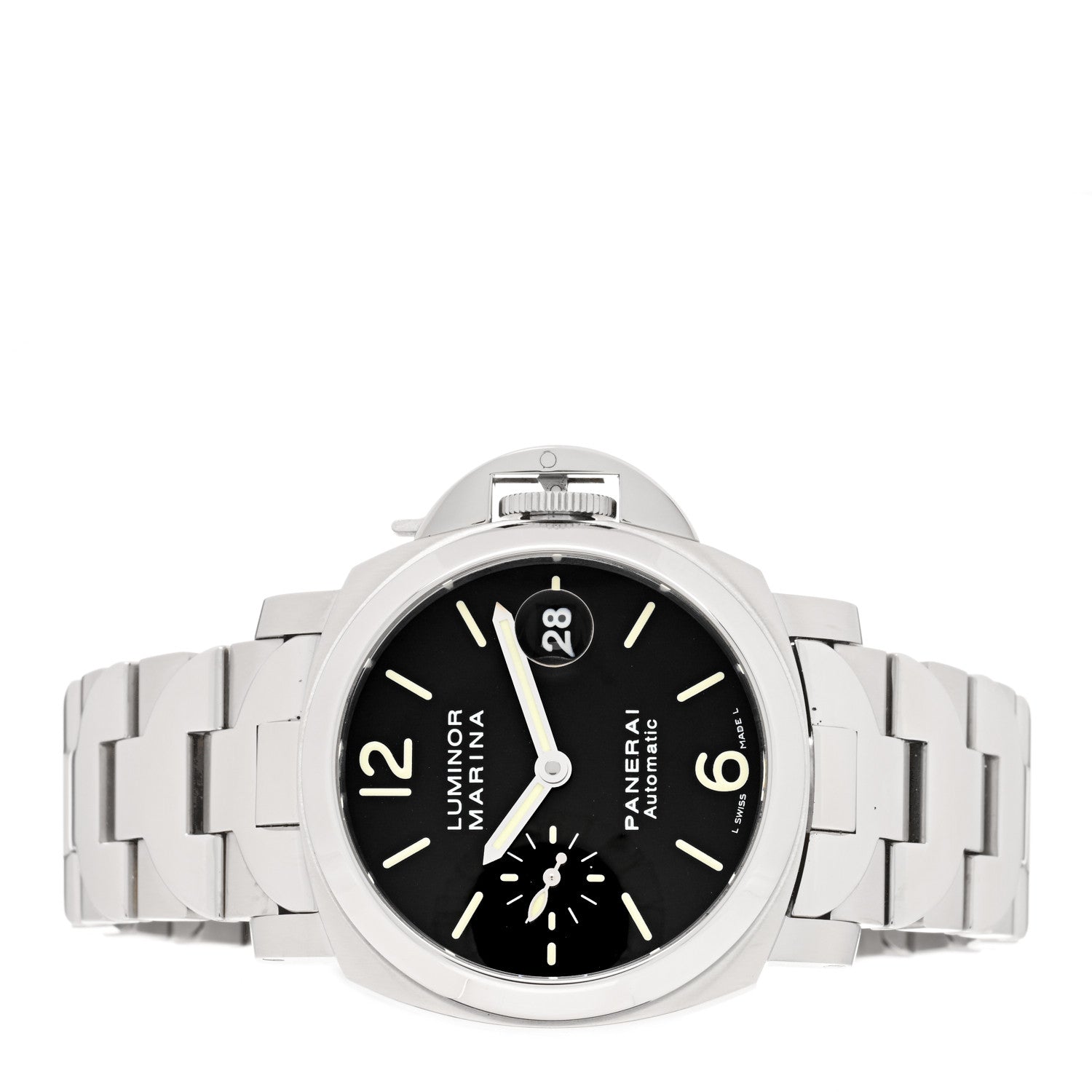 Panerai Stainless Steel 44mm Marina Luminor Automatic Watch Black PAM00050 2 of 5