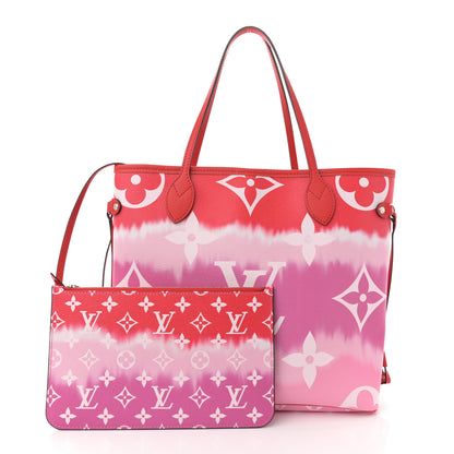 Louis Vuitton Monogram Escale Neverfull MM Rouge 3 of 12