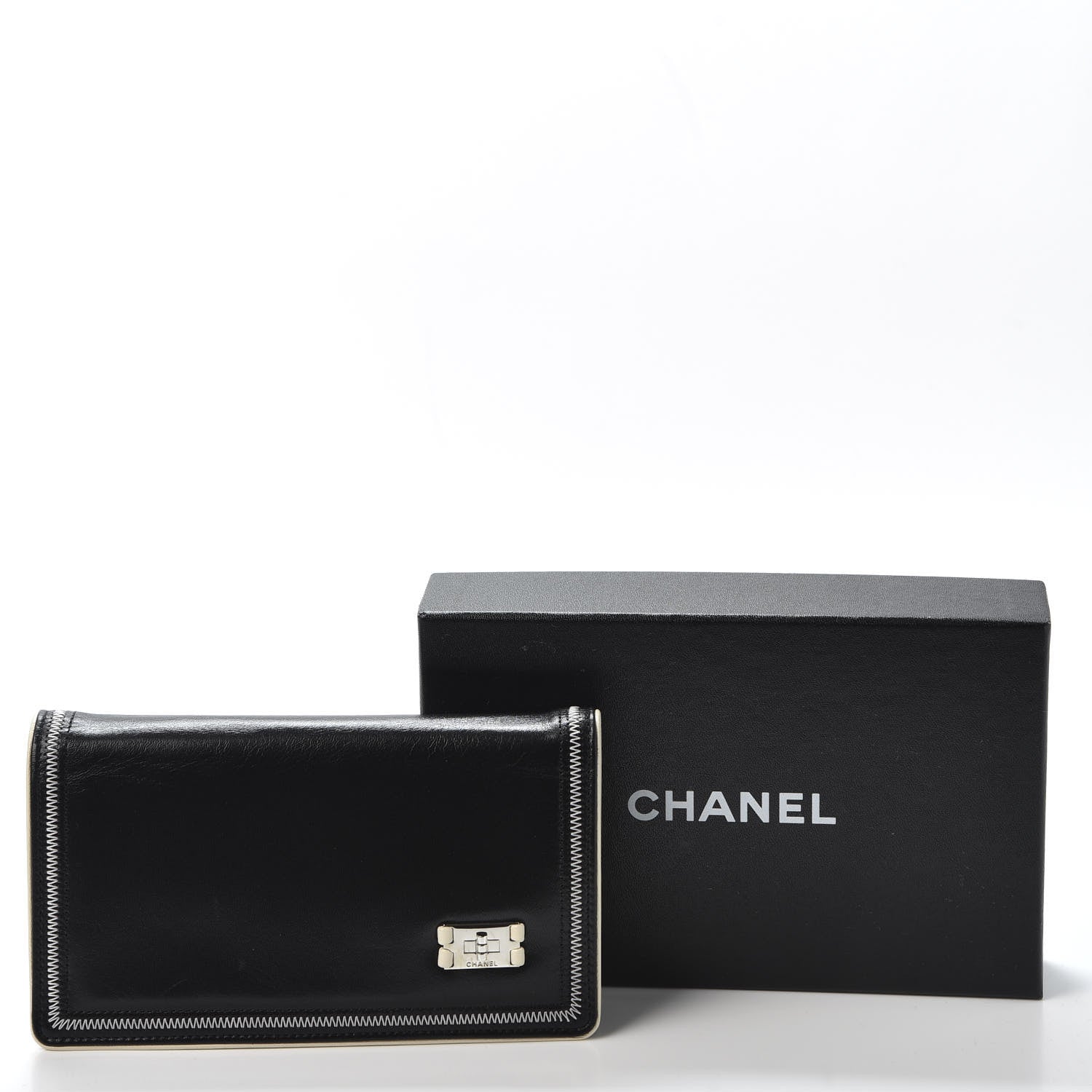 Chanel Lambskin Mademoiselle Yen Wallet Black 10 of 10