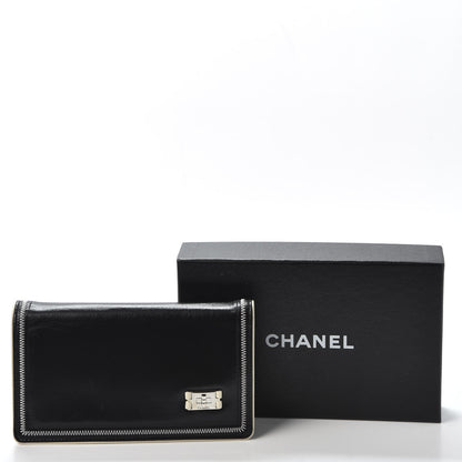 Chanel Lambskin Mademoiselle Yen Wallet Black 10 of 10
