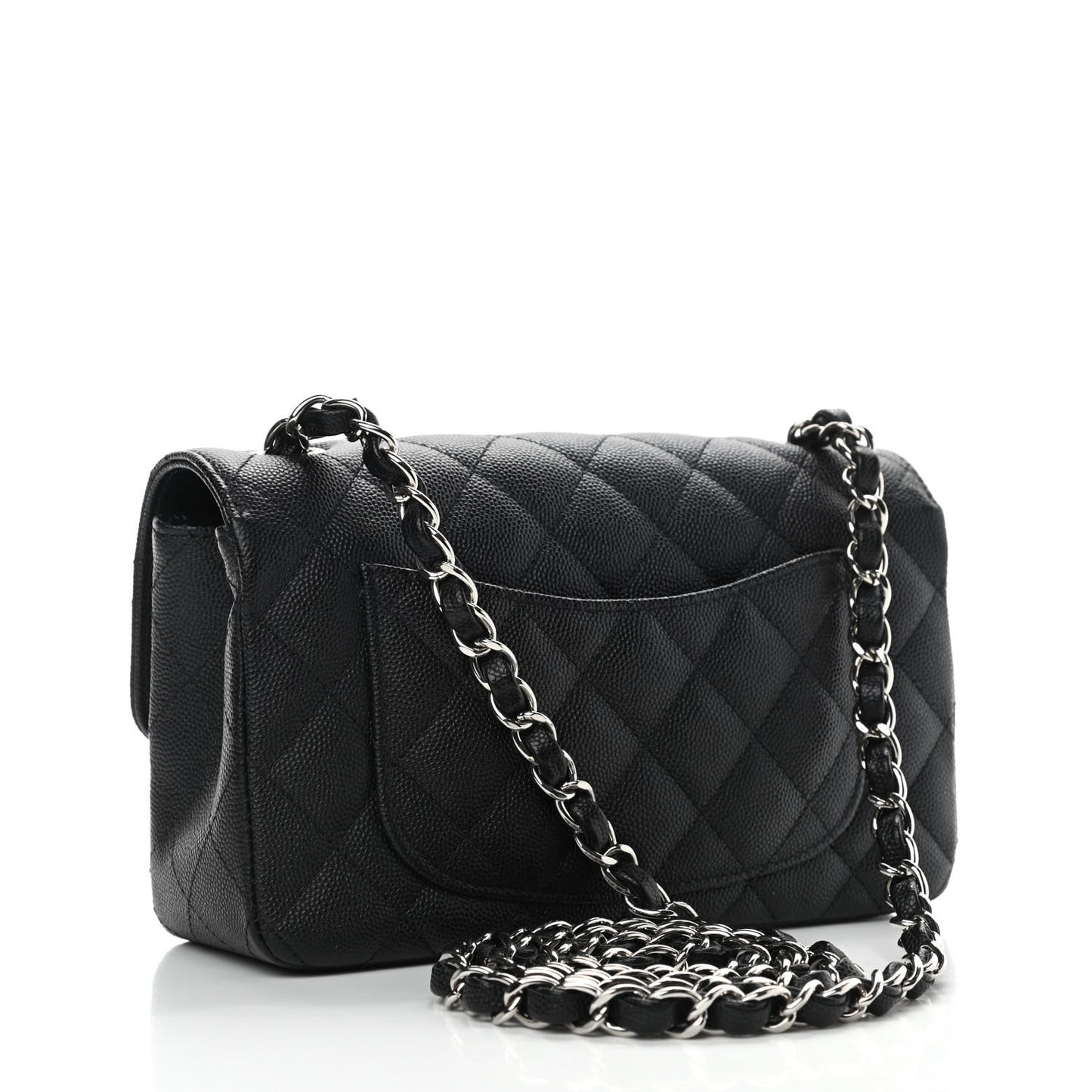 Caviar Quilted Mini Rectangular Flap Black