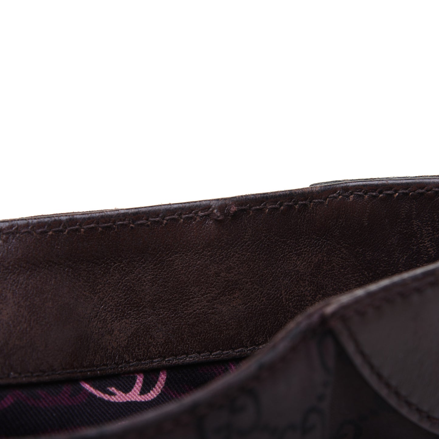 Nylon Monogram Signature Hobo Shoulder Bag Dark Brown
