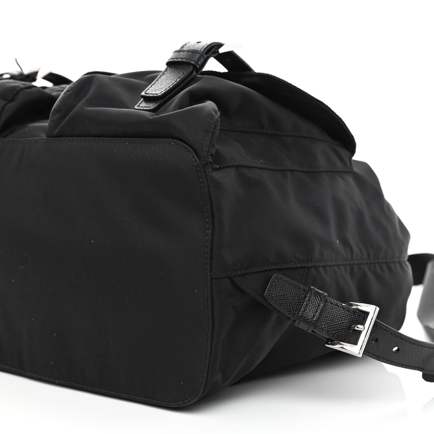 Re-Nylon Saffiano Medium Backpack Black