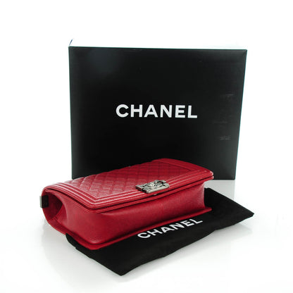 Chanel Caviar Quilted New Medium Boy Flap Dark Red 4 of 8