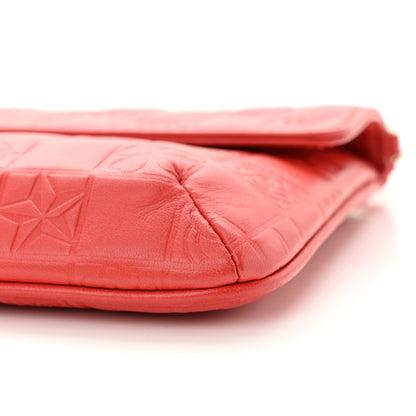 Chanel Lambskin Precious Symbols Flap Pochette Red 10 of 14