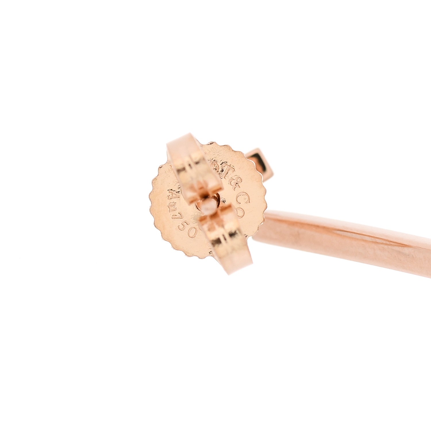 Tiffany 18K Rose Gold T Bar Earrings 4 of 5