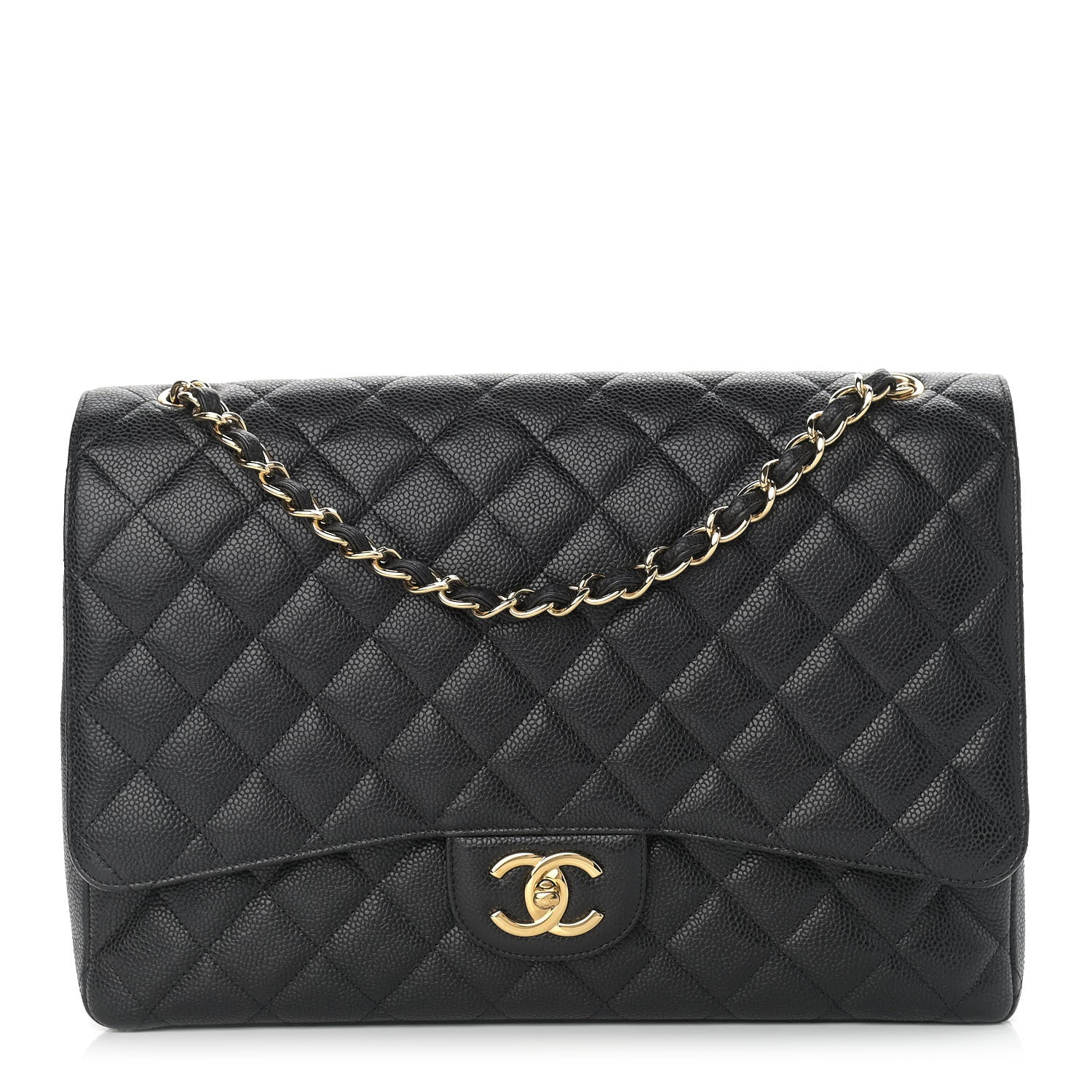 Chanel Caviar Quilted Maxi Double Flap Black 1 of 13
