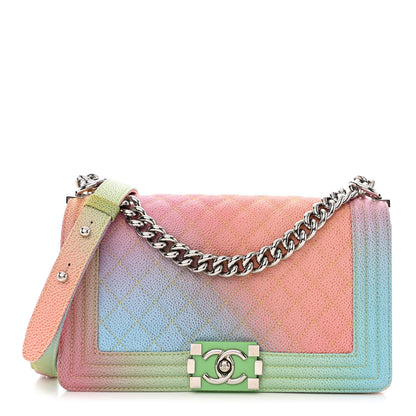 Chanel Caviar Quilted Medium Cuba Rainbow Boy Flap Multicolor 1 of 11
