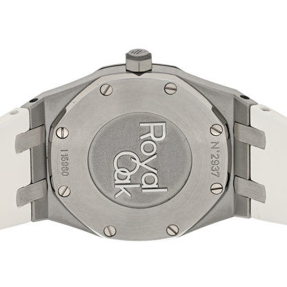 Audemars Piguet Stainless Steel Rubber Diamond Bezel 33mm Royal Oak Quartz Watch Black 67651ST.ZZ.D002CR.01 4 of 6