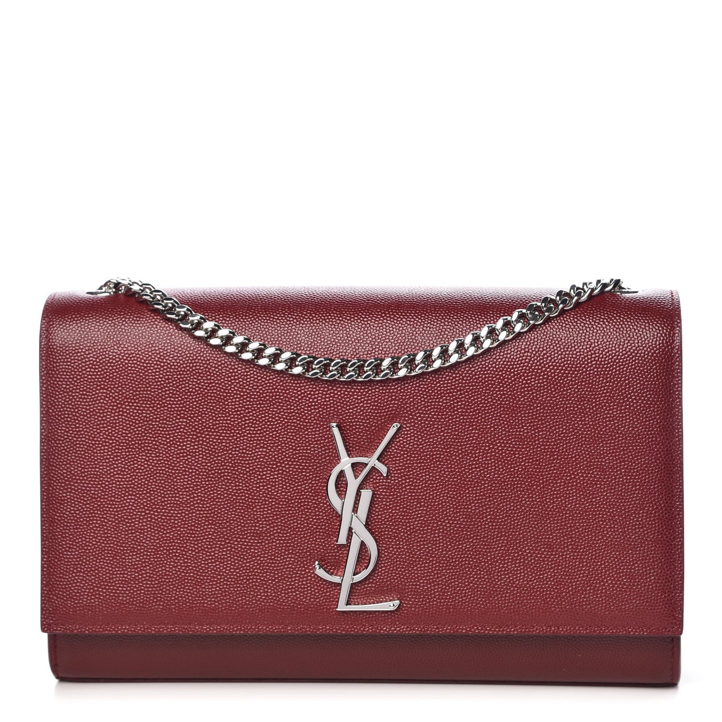Grain De Poudre Medium Monogram Kate Satchel Dark Red