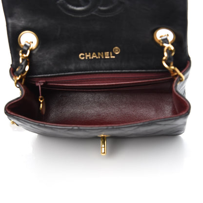 Chanel Lambskin Quilted Mini Square Flap Black 5 of 9