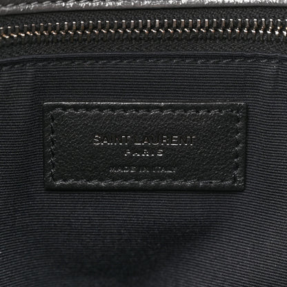 Saint Laurent Crinkled Calfskin Matelasse Monogram Large Niki Chain Satchel Fog 6 of 10