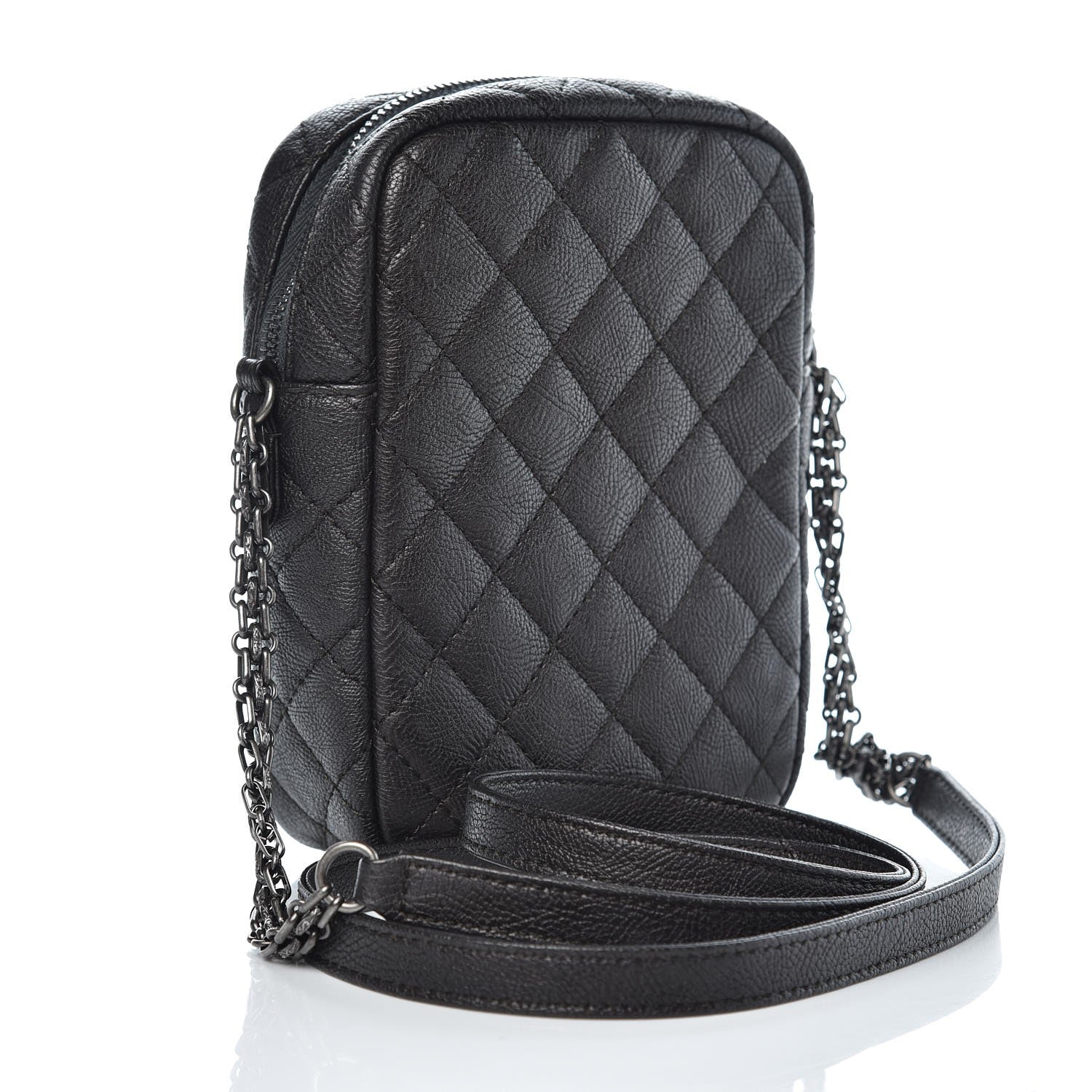 Chanel Grained Calfskin Quilted Reissue Camera Case Black 3 of 7