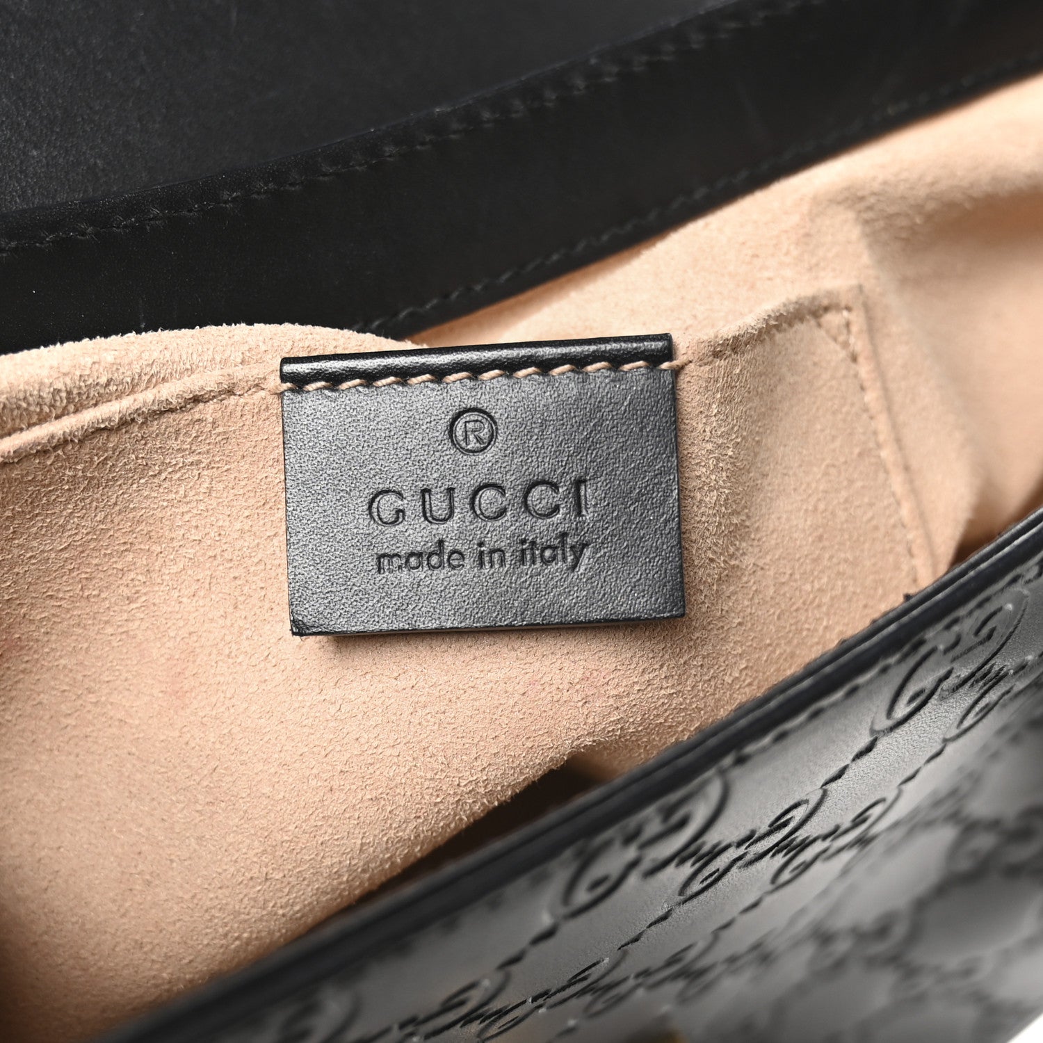 Gucci Guccissima Web Medium Padlock Messenger Shoulder Bag Black 6 of 11