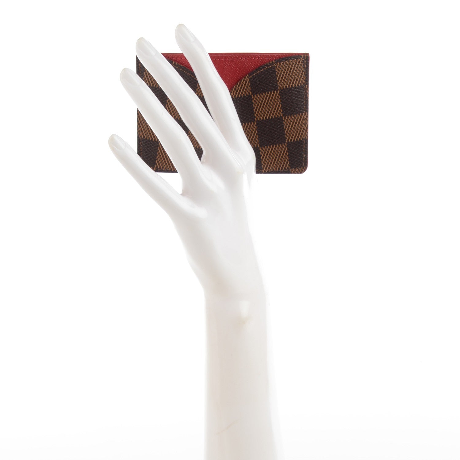 Louis Vuitton Damier Ebene Caissa Card Holder Cherry 2 of 7
