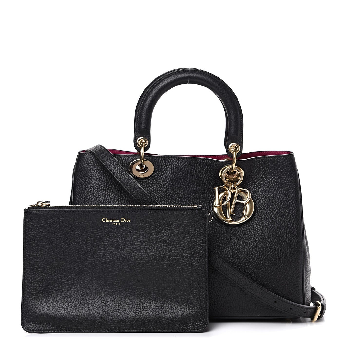 Bullcalf Medium Diorissimo Tote Black Rose Indien