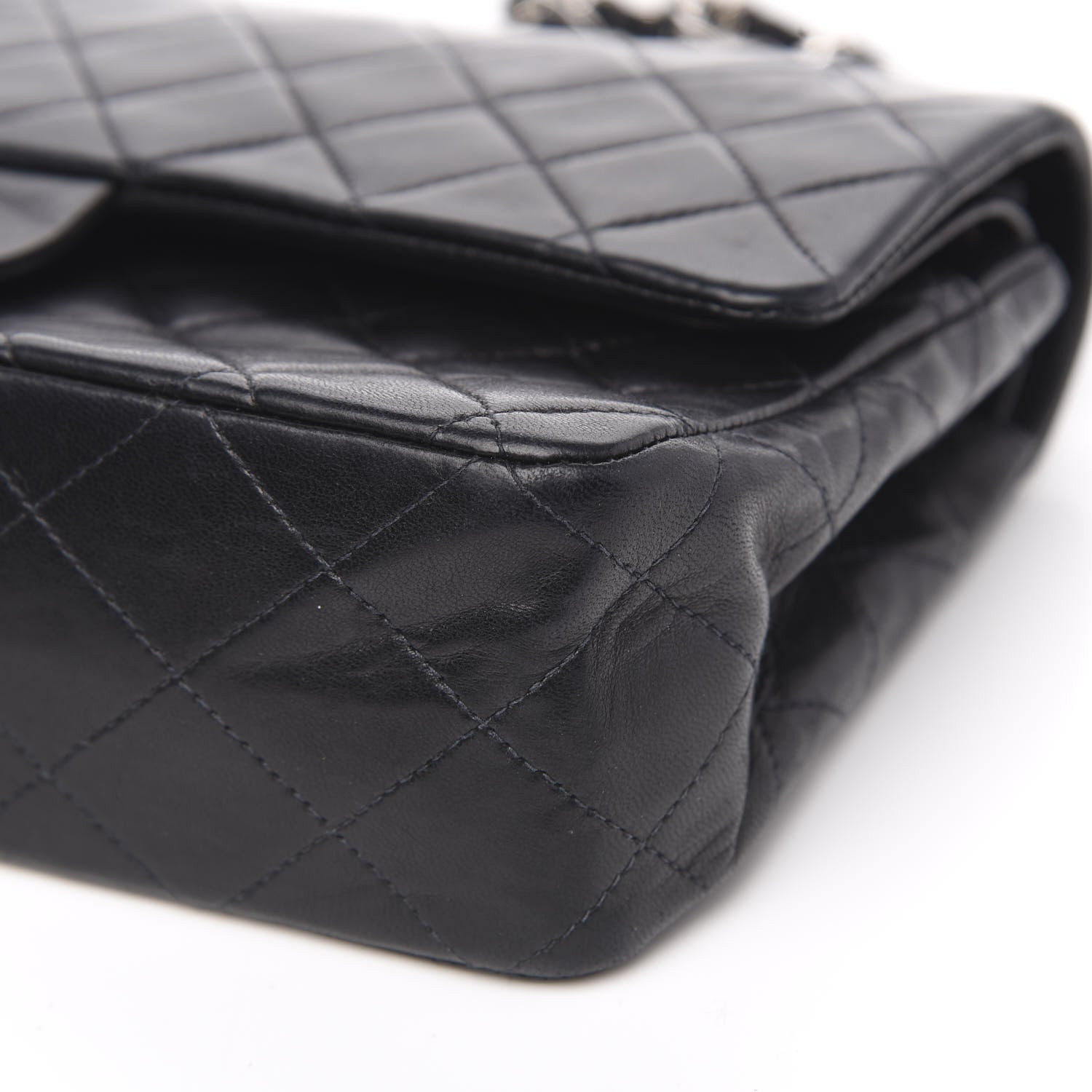 Chanel Lambskin Quilted Medium Double Flap Black 10 of 16