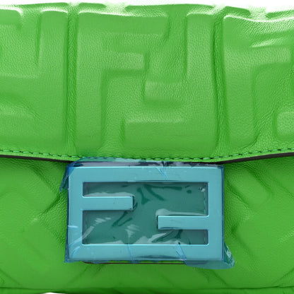 Fendi Nappa FF 1974 Embossed Mini Baguette Tomatillo 8 of 10