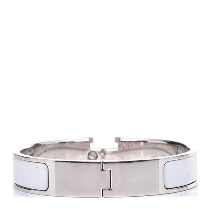 Hermes Enamel Narrow Clic Clac H Bracelet PM White 3 of 6