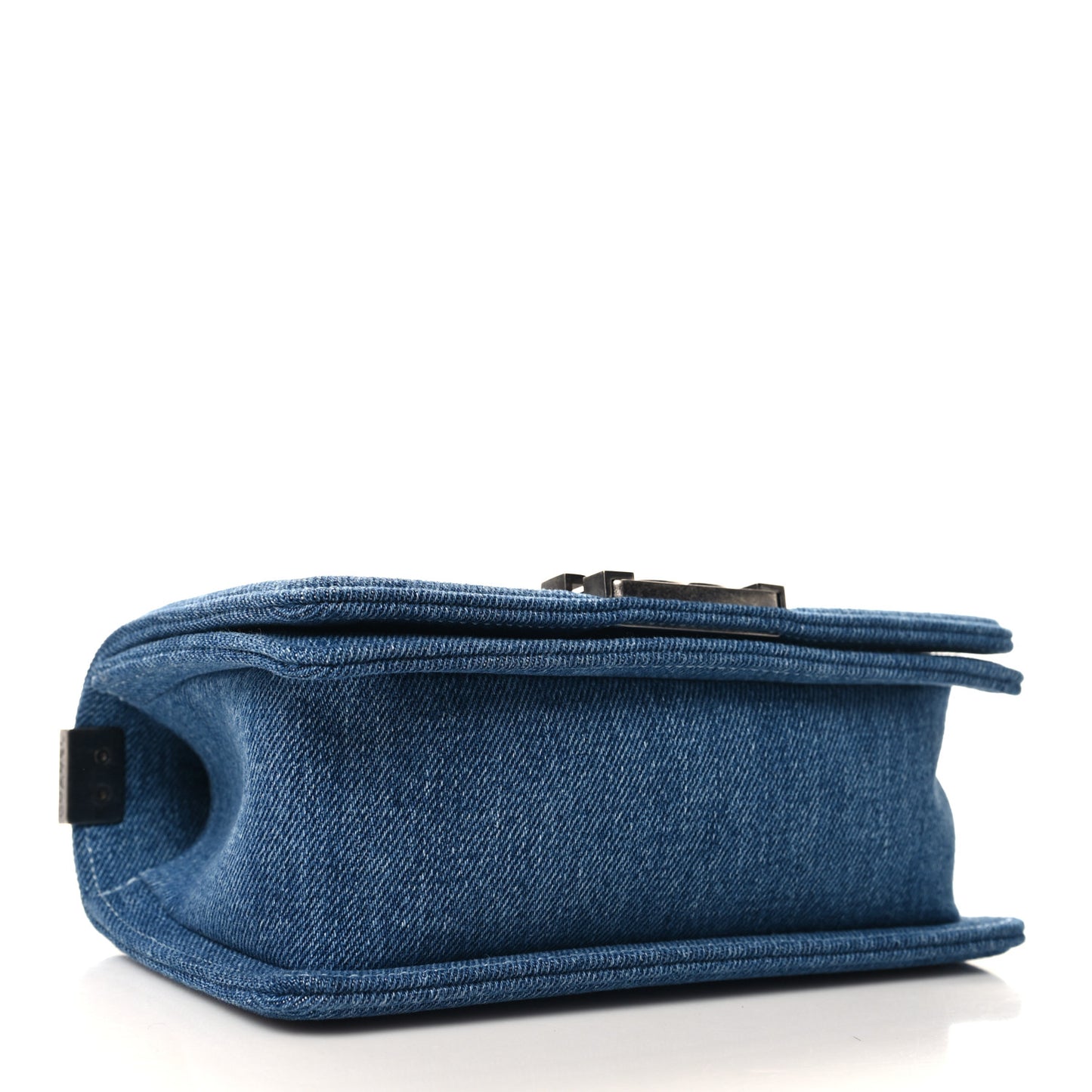 Denim Quilted Small Boy Flap Blue