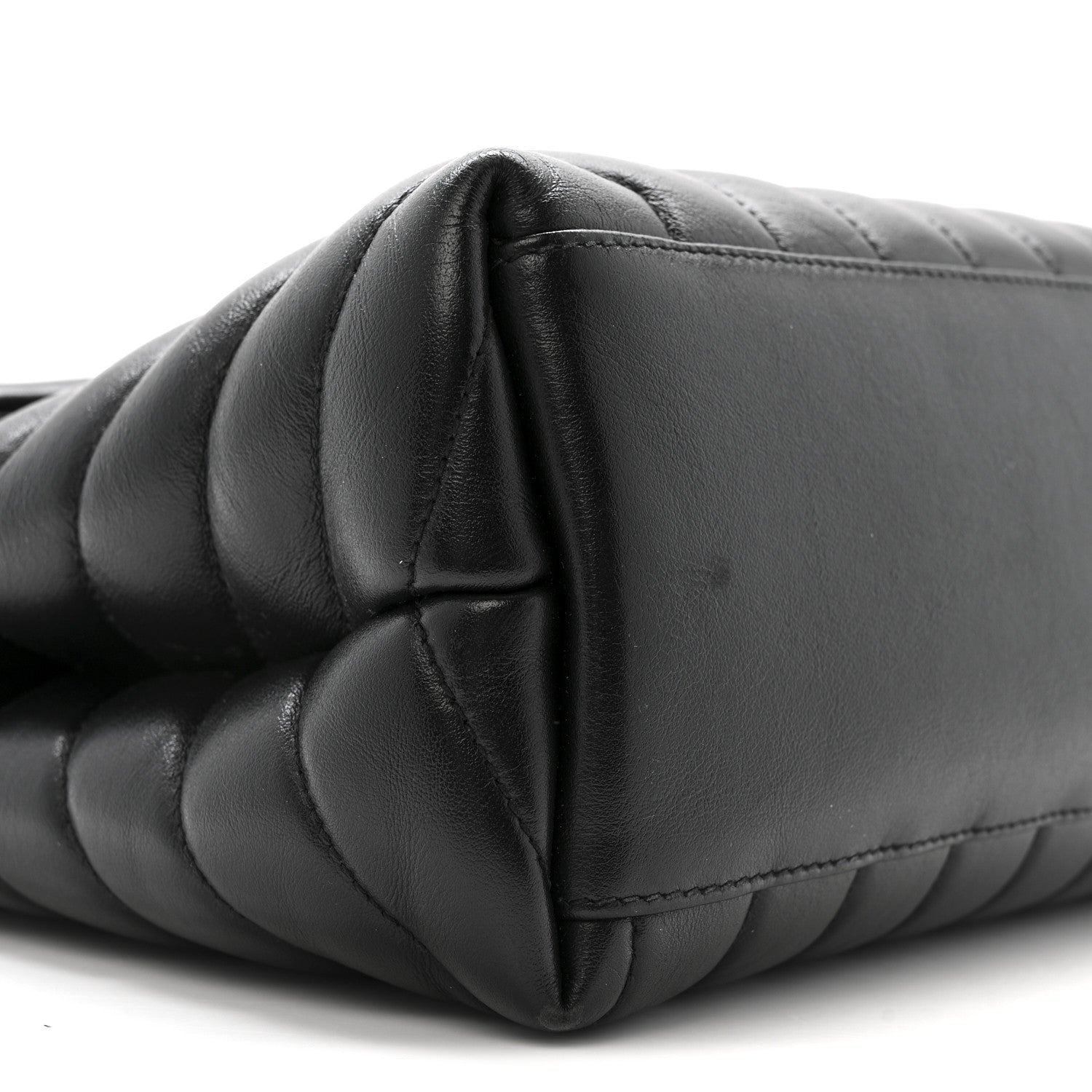 Saint Laurent Calfskin Y Quilted Monogram Medium Loulou Chain Satchel Black 9 of 17