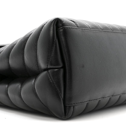 Saint Laurent Calfskin Y Quilted Monogram Medium Loulou Chain Satchel Black 9 of 17