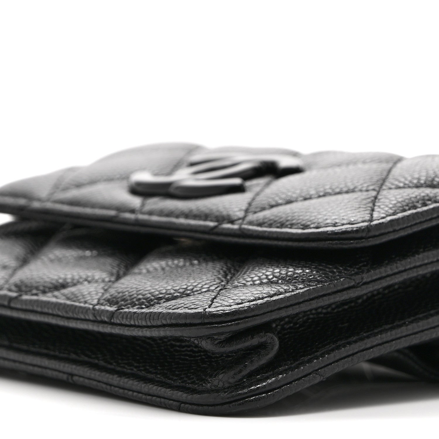Chanel Caviar Quilted My Everything Belt Flap Card Holder Black 11 of 12