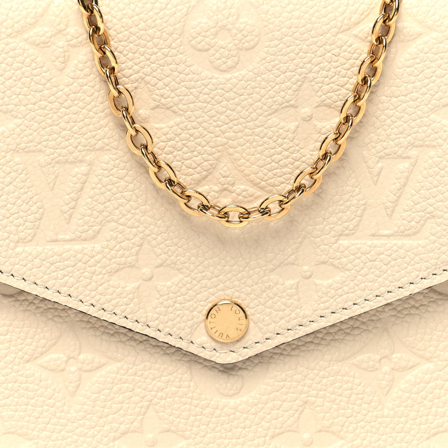 Empreinte Pochette Felicie Chain Wallet Cream