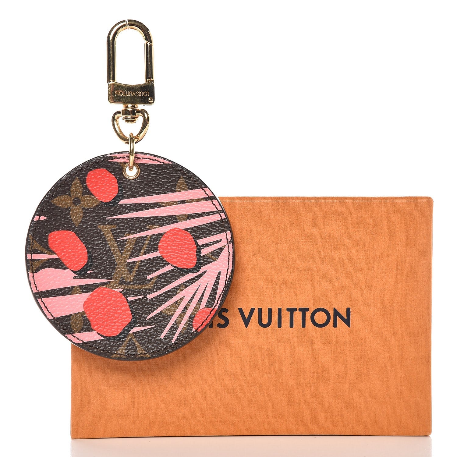 Louis Vuitton Monogram Jungle Dots Bag Charm Key Ring Sugar Pink Poppy 3 of 3