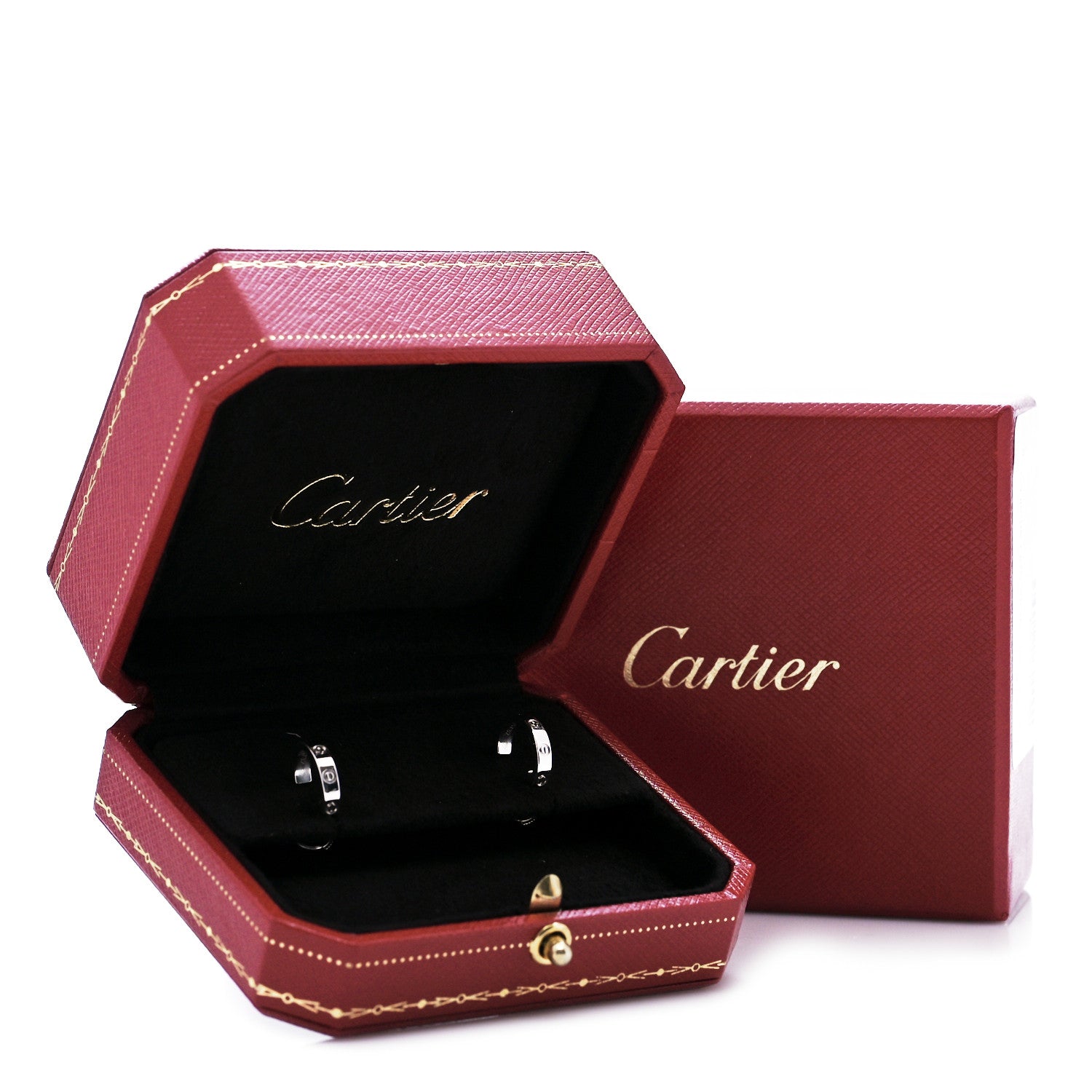 Cartier 18K White Gold Small LOVE Hoop Earrings 6 of 6