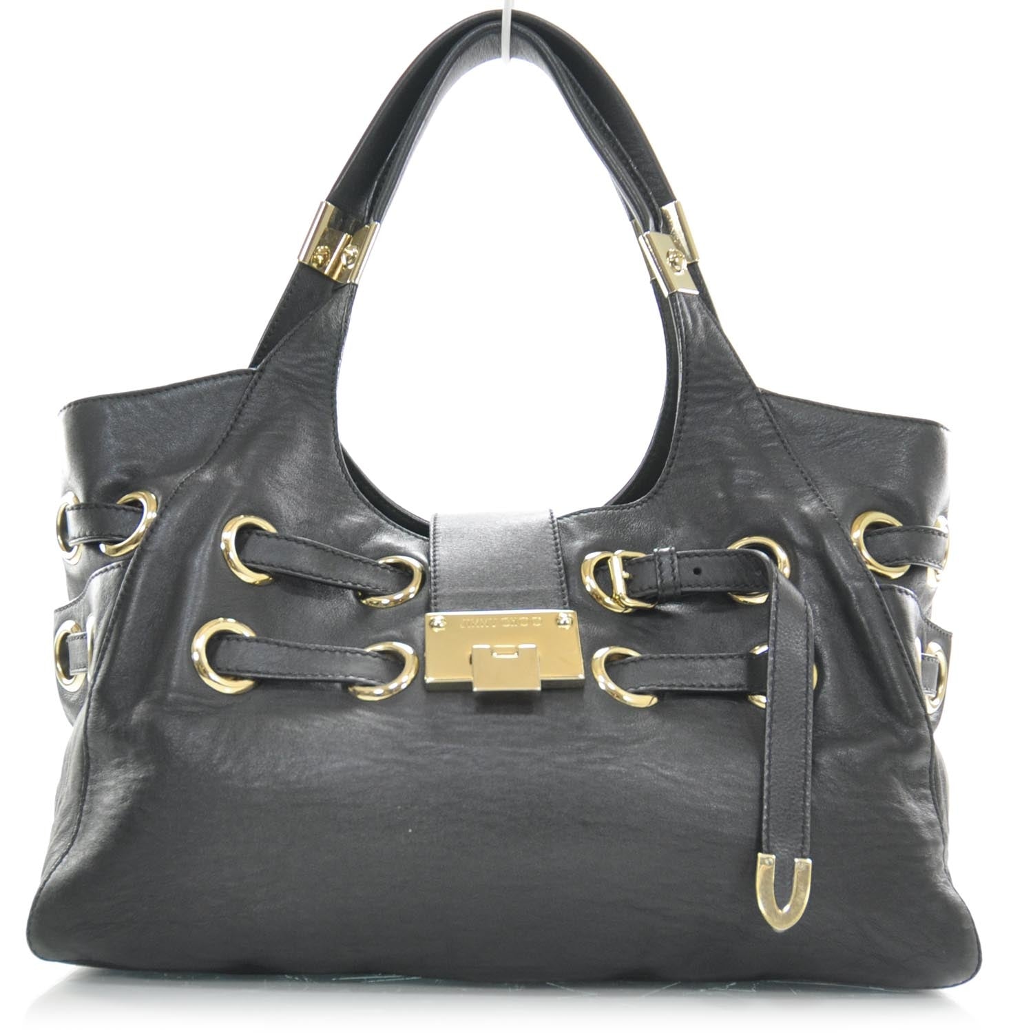 Jimmy Choo Leather Radiant Hobo Black 1 of 8