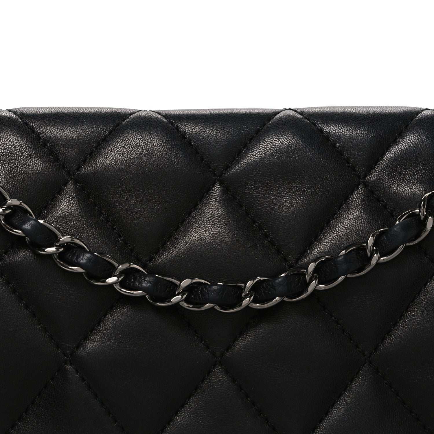 Chanel Lambskin Quilted Jumbo 3 Flap Black 8 of 11