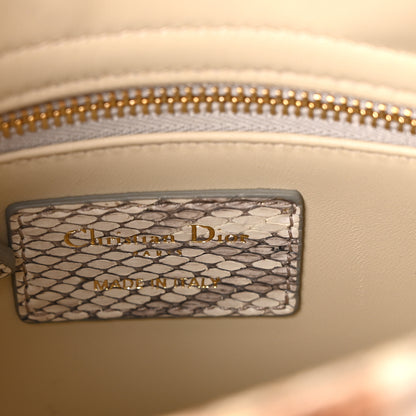 Christian Dior Snakeskin Mini Lady Dior Beige Gold 6 of 9