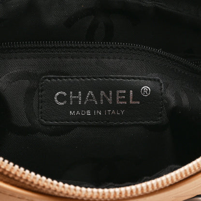 Chanel Calfskin Quilted Cambon Pochette Beige Black 6 of 10