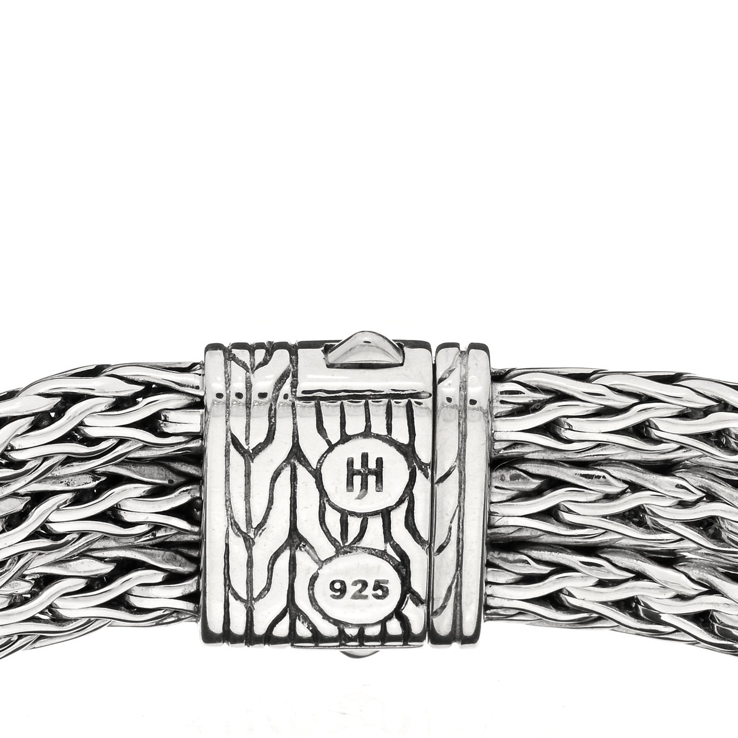 Sterling Silver 10.5mm Triple Row Asli Station Bracelet