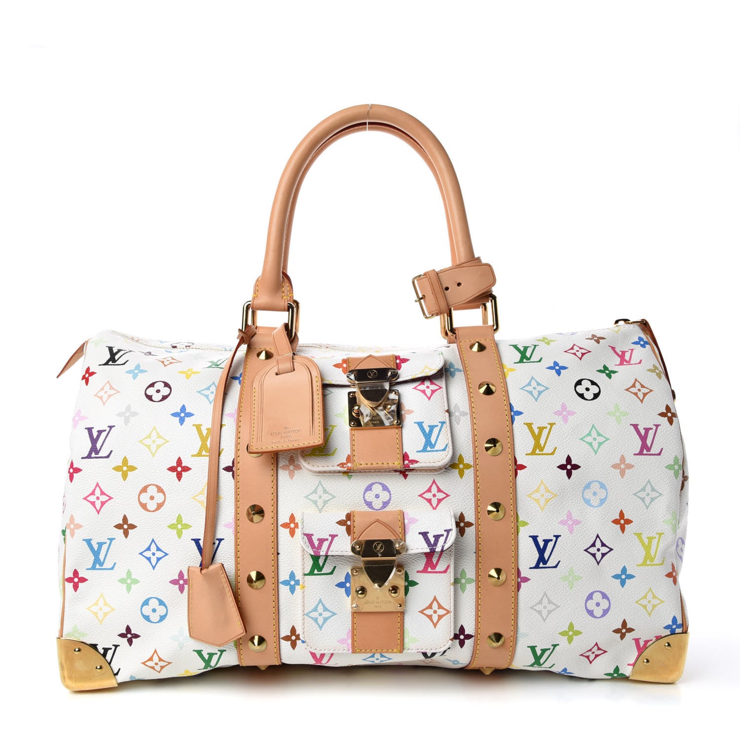 Monogram Multicolor Keepall 45 White