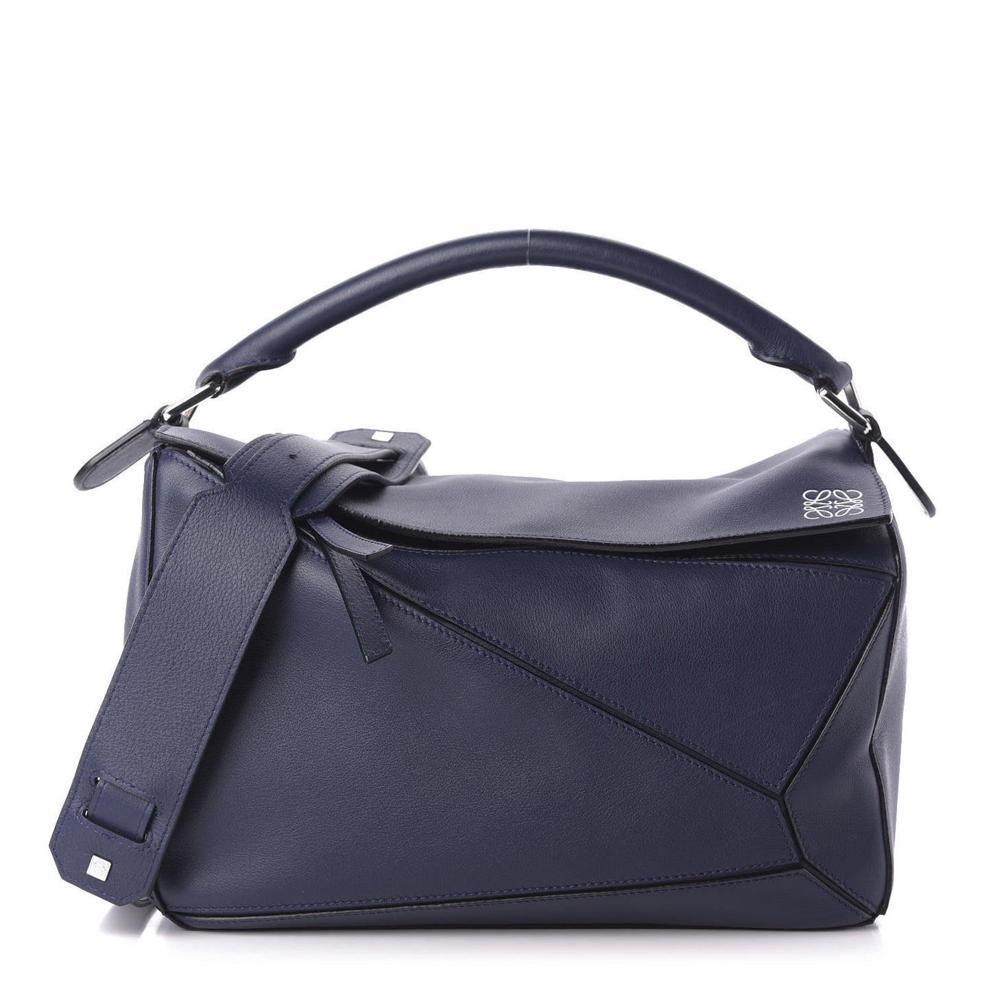 Calfskin Medium Puzzle Bag Marine