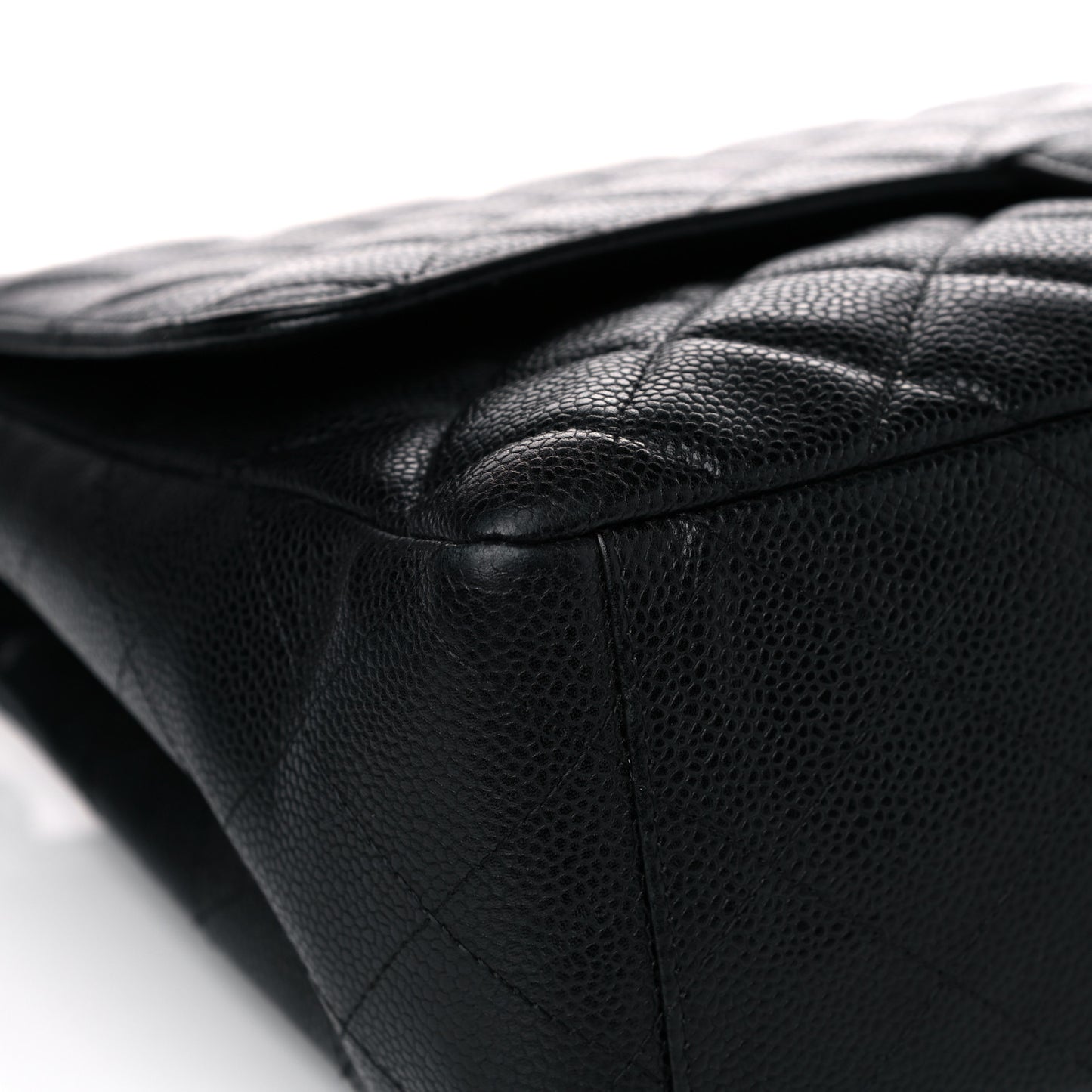 Caviar Quilted Maxi Single Flap Black