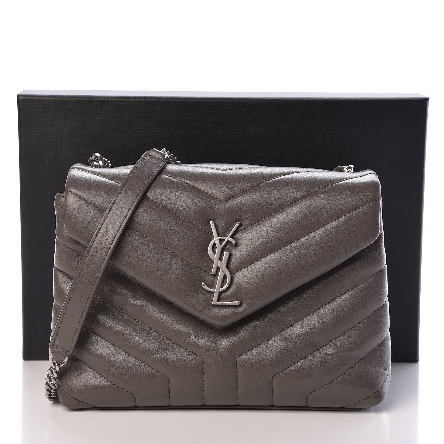 Calfskin Y Quilted Monogram Small Loulou Chain Satchel Earth