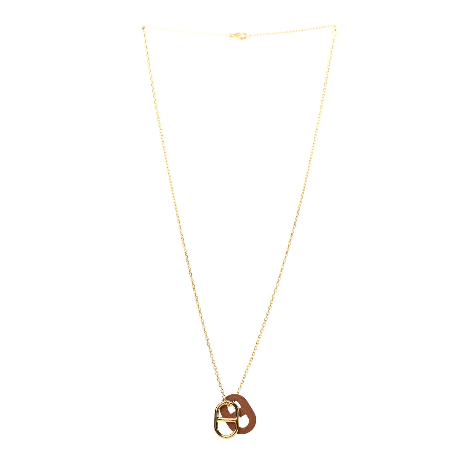 Hermes Swift O'Maillon Pendant Necklace Gold 3 of 5