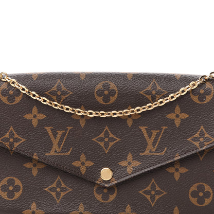 Louis Vuitton Monogram Pochette Felicie Chain Wallet Fuchsia 10 of 10