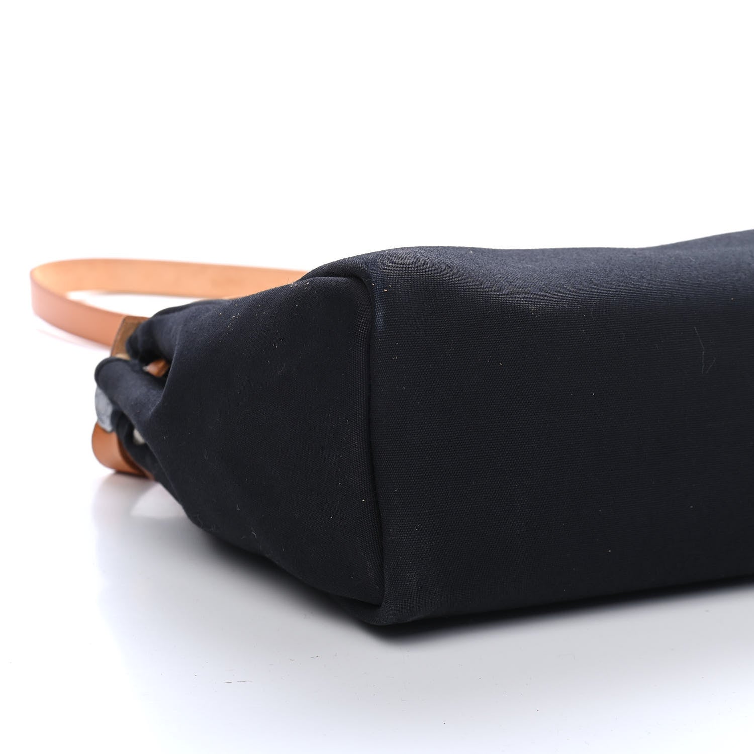 Hermes Toile Vache Calfskin Herbag 30 PM Black Natural 7 of 8