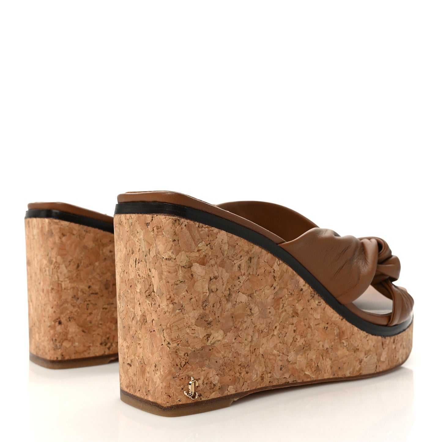 Soft Nappa Narisa 90 Wedge Mules 39 Cuoio