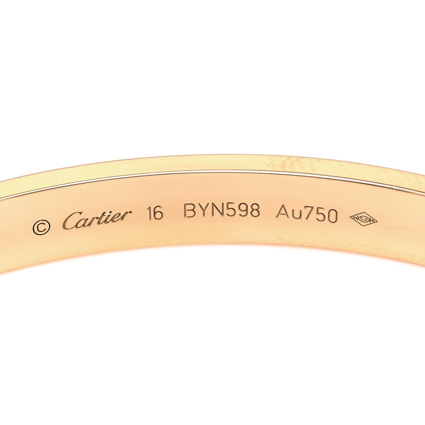 18K Yellow Gold LOVE Bracelet 16