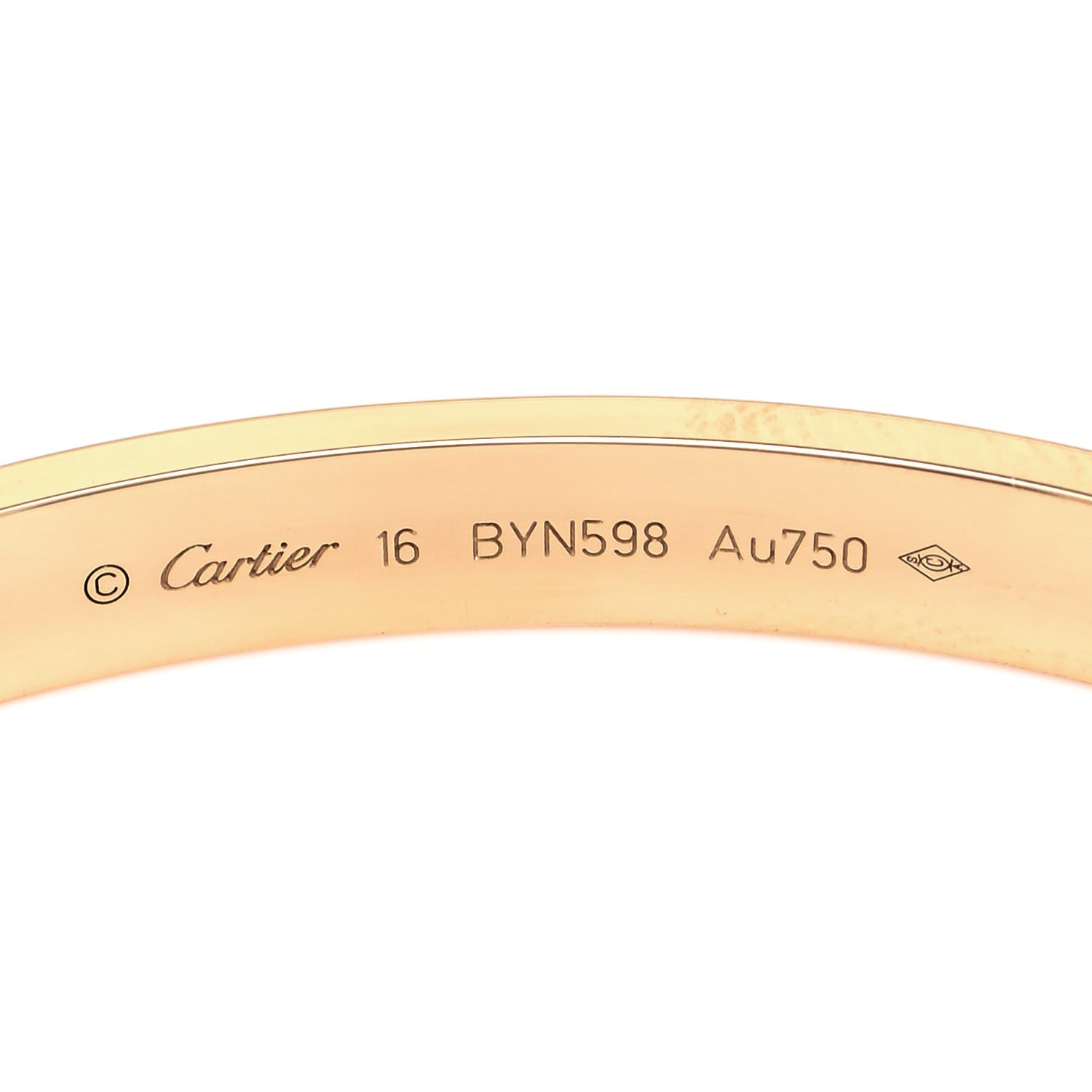 Cartier 18K Yellow Gold LOVE Bracelet 16 4 of 7