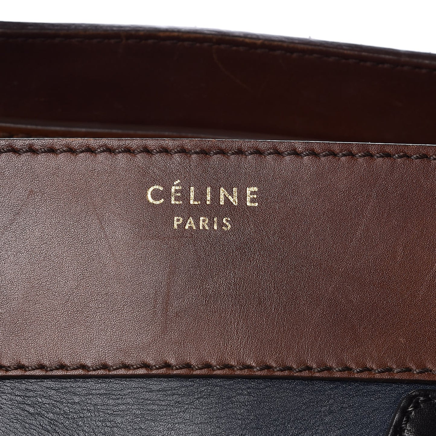 Smooth Calfskin Mini Tri-Color Luggage Navy