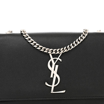 Saint Laurent Grain De Poudre Small Monogram Kate Satchel Black 8 of 14