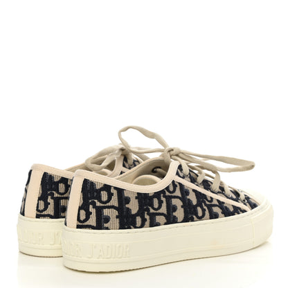 Christian Dior Canvas Oblique Walk'N'Dior Low Top Sneakers 35 Deep Blue 4 of 10