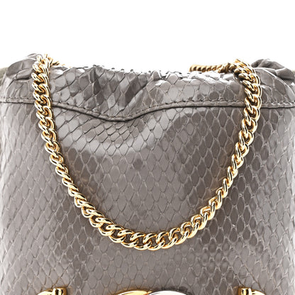 Gucci Snakeskin Mini Zumi Bucket Bag Dusty Grey 7 of 10