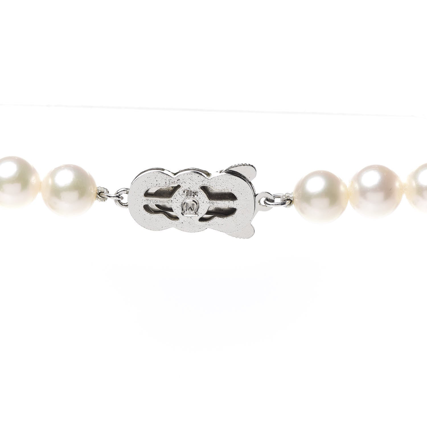 Mikimoto Sterling Silver Pearl 7-7.5mm Strand Necklace 16.5" 4 of 5
